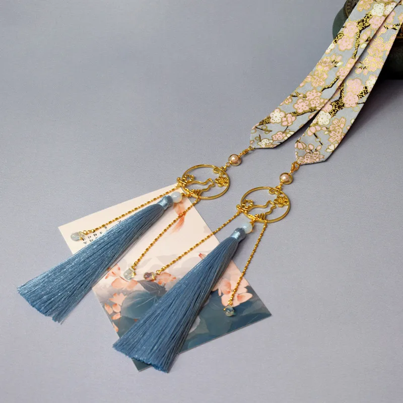 Hanfu повязка для волос в древнем стиле с кисточками для мужчин и женщин, вытирая количество супер фея головной убор Древние аксессуары веревка для волос