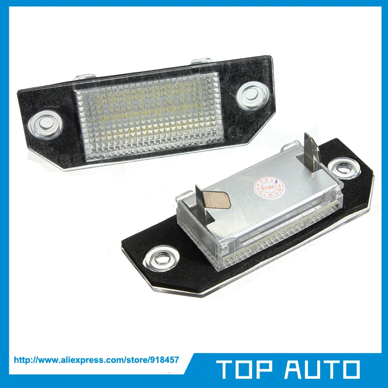 No Error 2Pcs LED Number License Plate Light For Ford Focus C MAX 03 10 MK2 03 08in Car Light