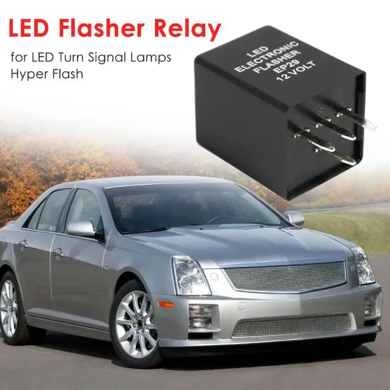 

4-Pin EP29 FL29 LED Flasher Relay Fix for LED Turn Signal Lamps Hyper Flash