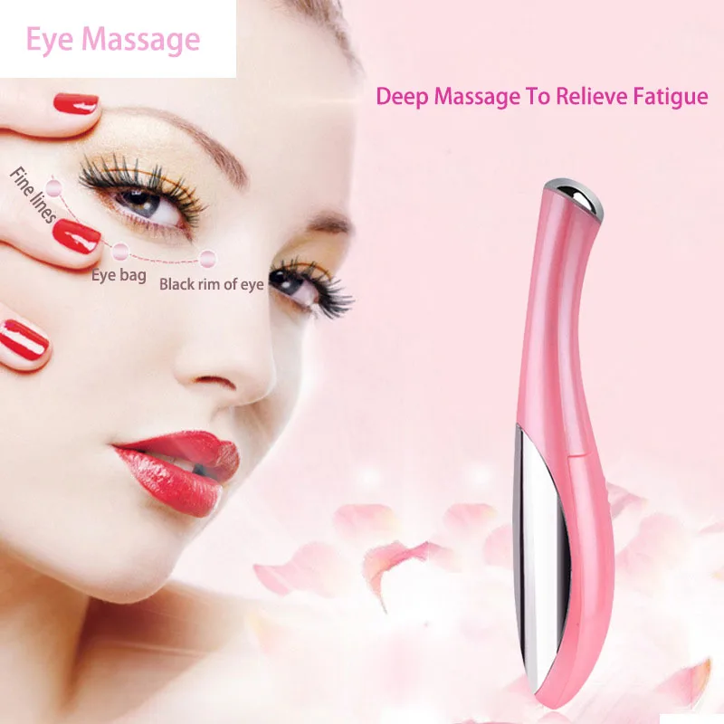 Eye Massager Eyes Wrinkle Dark Circles Removal Pen Massage Relieve Eye Fatigue Electric Eye Massager Mini Vibration Massage Appa