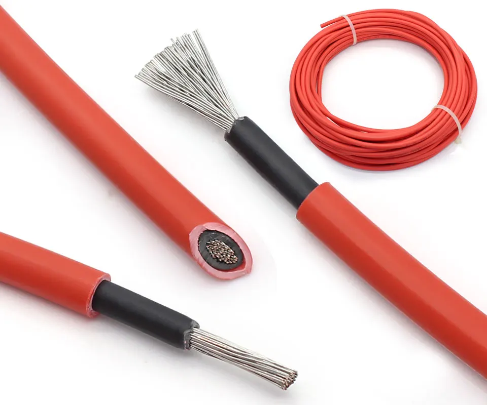vermelho e preto pv cabo condutor de