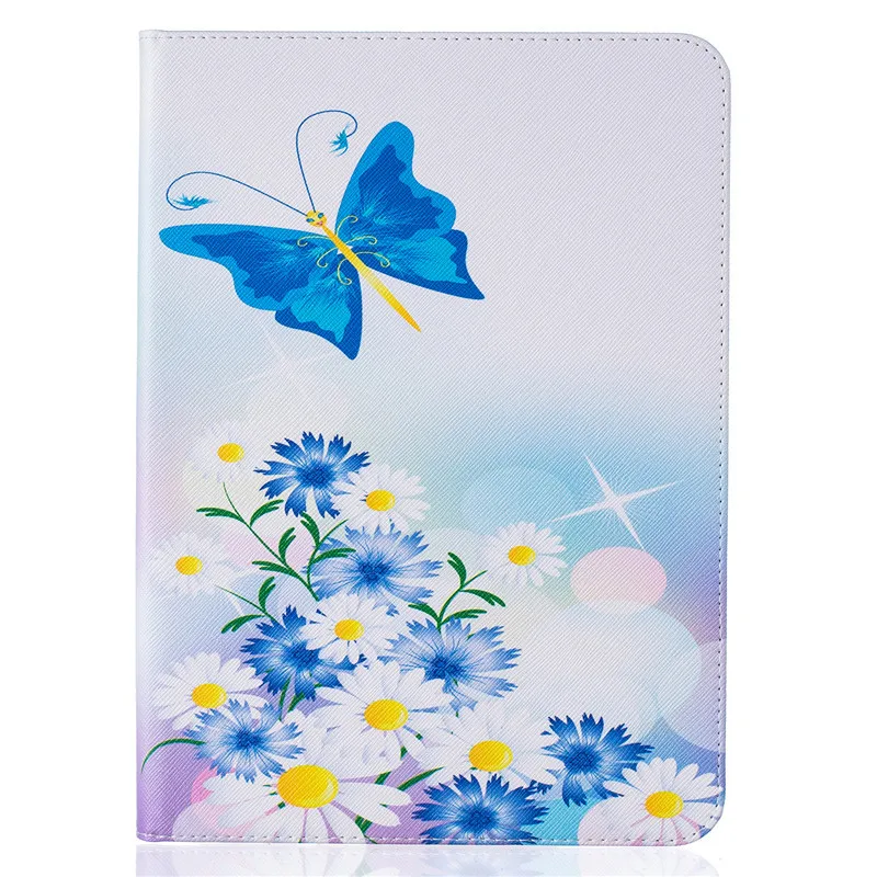 Горячие узор голубая открытка с бабочкой чехол-портмоне с держателем для карт из искусственной кожи с подставкой и откидной крышкой чехол для Samsung Galaxy Tab S2 9,7 T810 T815 планшет