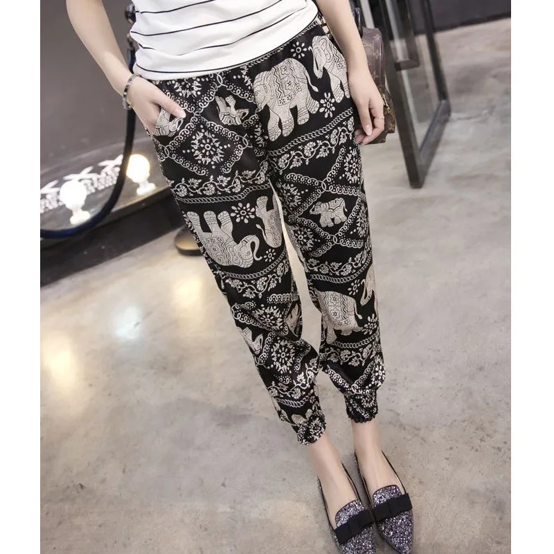 

Summer Beach Maternity Pants For Pregnant Women Clothes Casual Loose Chiffon Pregnancy Pants Abdominal Maternity Mother Trousers