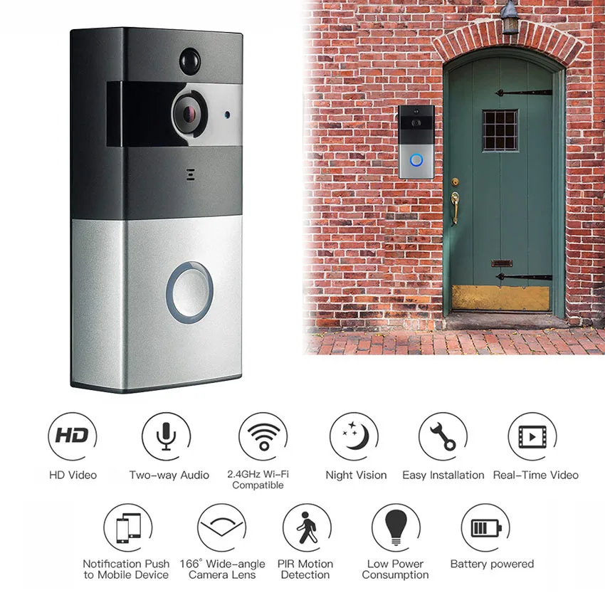 

Smart IP Video Intercom Door Bell WIFI Doorbell Camera For Apartments IR Alarm Smart Wireless Security Ring Video Doorbell