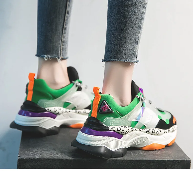 2019 New Sneakers Women 35-42 Platform White Sneakers Horsehair Shoes Casual Flats Breathable Soft Woman Chunky Shoes (12)