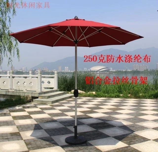 Cheap aluminum column umbrella Straight sun outdoor patio banana beach umbrellas-in Patio