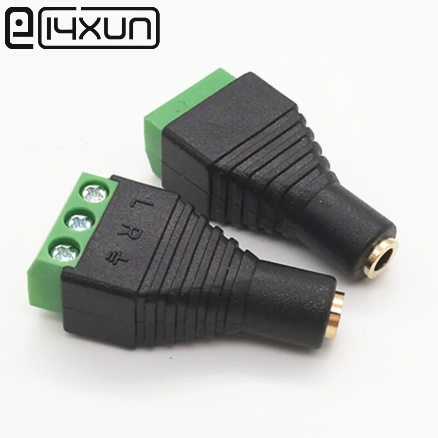 EClyxun 2 шт. 3 5 мм стерео полюсный Женский видео AV в винтовой разъем контакта