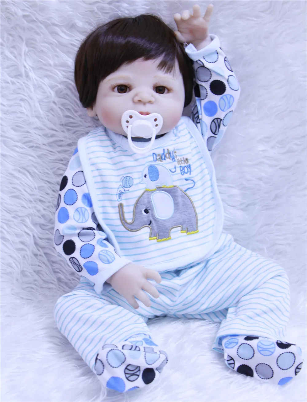 DollMai 23 &quotсиликоновые куклы reborn поддельные для мальчиков подарок детей