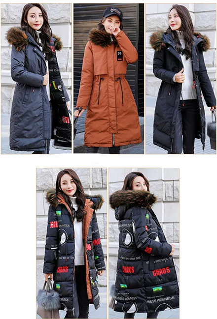 Women Parkas Long Winter Adjustable Waist Long Winter Jackets And Coats Woman Hooded Women Winter Jacket 2018 LZ973 (6)