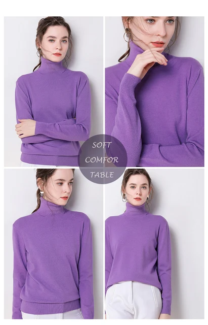 2019 Autumn Winter sweater women turtleneck cashmere sweater knitted pullover women sweter fashion sweaters new Plus Size tops 31 详情_14