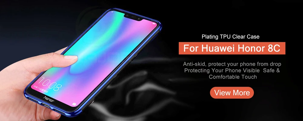 Чехол для Huawei Honor 8C, противоударный чехол из ТПУ+ поликарбоната, жесткий пластик с подставкой, двойной гибридный Чехол для Honor 8C, чехол