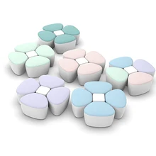 1 шт. милый детский четырехрешетчатый ящик для кормления с цветами для детей, экологичный контейнер для хранения еды, детский портативный дозатор, герметичный чехол для хранения