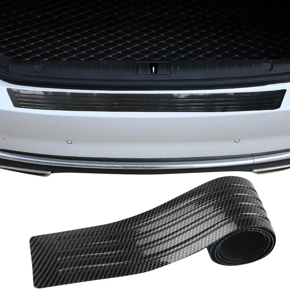 Автомобильная защитная полоса бампер против столкновений резиновая полоса для автомобиля из углеродного волокна коврик для багажника Задняя накладка для двери