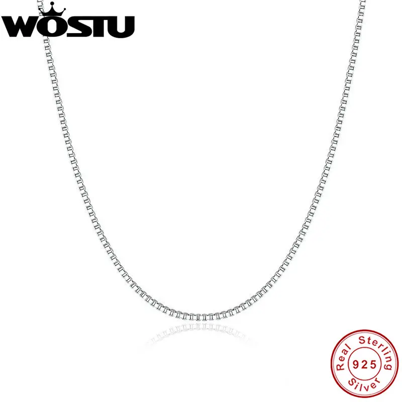 Горячая Распродажа 45 см настоящие 925 пробы серебряные цепи регулируемые ожерелья подходят для подвески Шарм для женщин Роскошные S925 ювелирные изделия CQA008