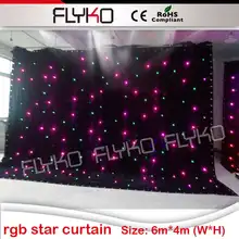 decorations wedding 4x6nM rgb led star cloth backdrop