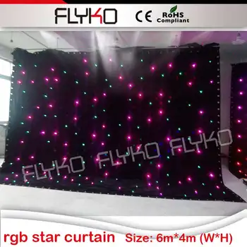 

decorations wedding 4x6nM rgb led star cloth backdrop