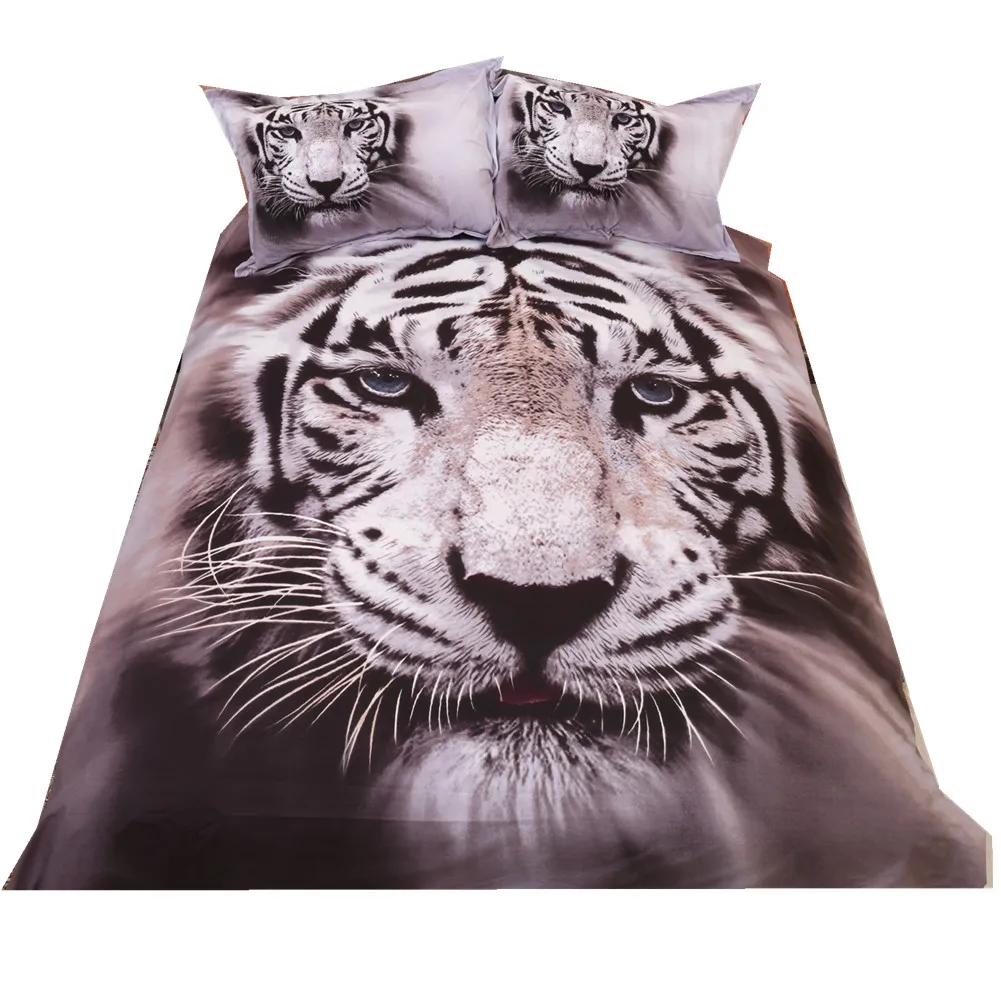 WhiteTigerBeddingSetVividGrayAnimalDuvetCoverCoolBedSetFull