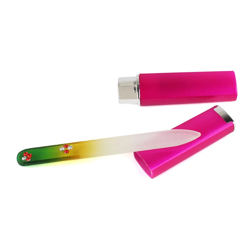 5 шт. профессиональная пилка для ногтей из хрустального стекла с цилиндрической