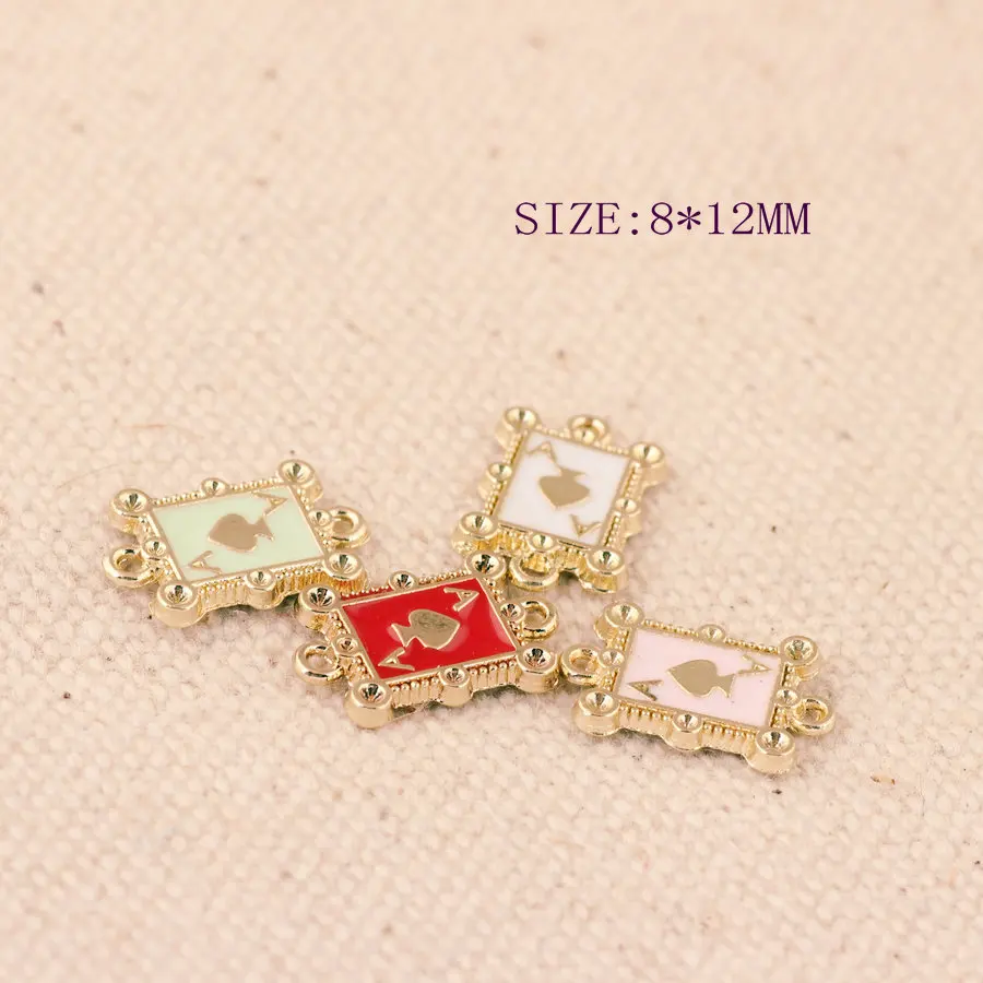 10 шт. 12*8 мм металлические эмалевые подвески для сережек Алиса сделай сам