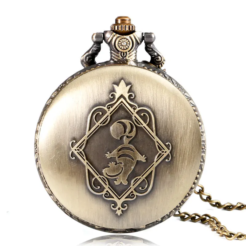 Классический современный кулон Алиса в стране чудес мода карманные часы Цепочки и ожерелья Для женщин Роскошные подарки цепи Медь цветок
