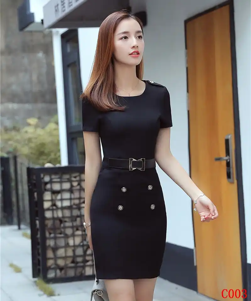 black summer work dress