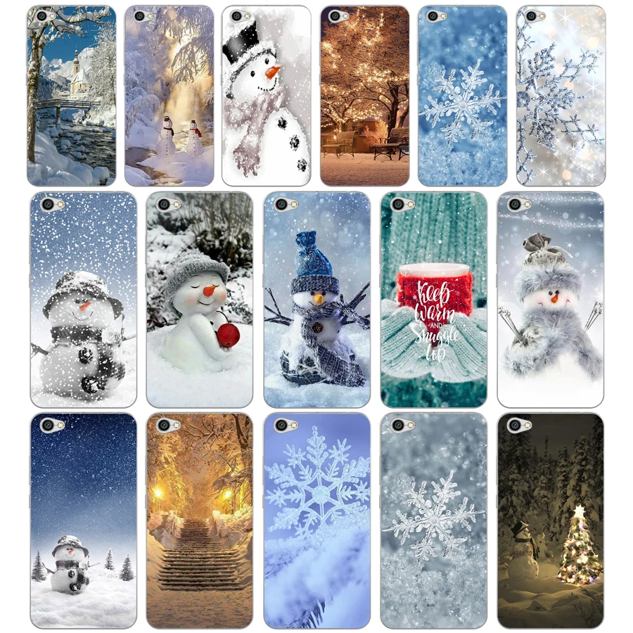 

241H Animated Winter snowman snow Silicone Soft Tpu Cover phone Case for xiaomi redmi 4a 6a 4x note 5a pro mi a1