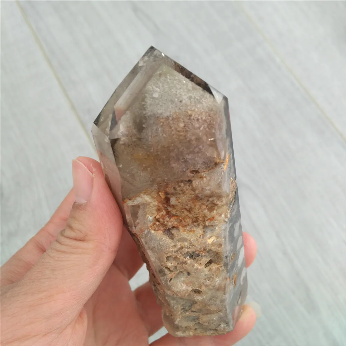 Каменные камни с Кристал фантом кристаллы призрака Wicca Cristal Islande Pierre Naturelle Cristaux