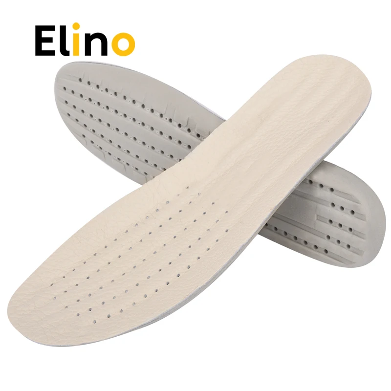 

Elino Soft Breathable Insoles For Men Women Shoes Latex Cow Leather Sport Cushion Inserts Feet Care Shoe Inner Sole Pads Spur