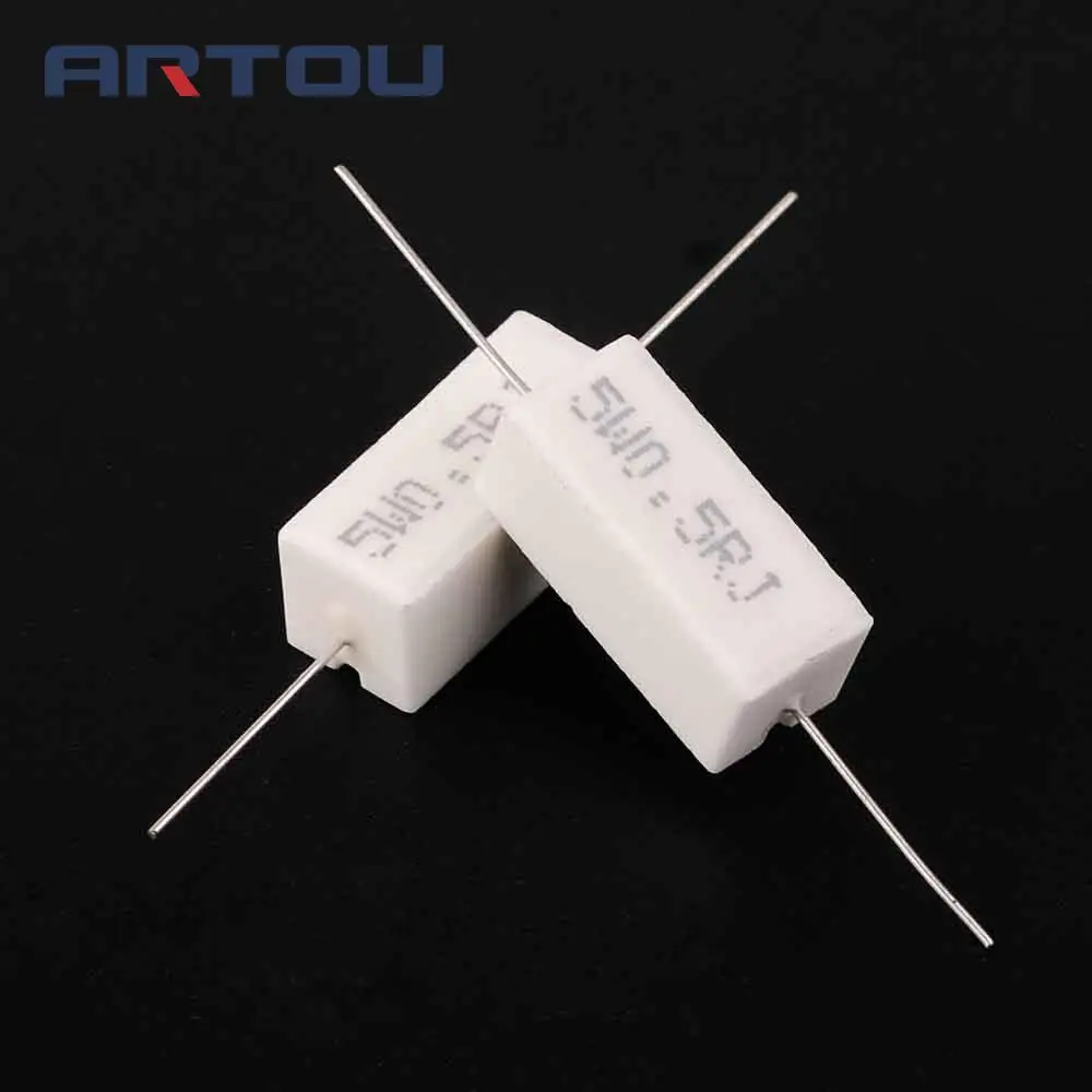 10 шт. 5 Вт 0.5R/0R5ohm цементный резистор+/-5