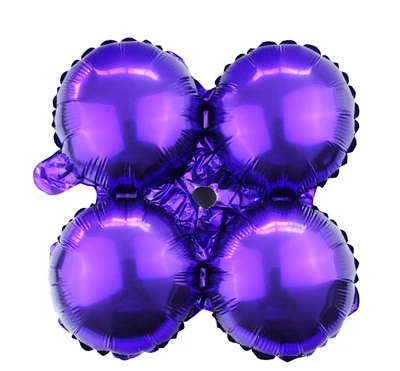 5 шт./лот 18 дюймов четырехлистная трава, воздушные шары, гелиевые вечерние шары Белые Свадебные Воздушные шары для дня рождения воздушные шары для детей - Цвет: circular purple