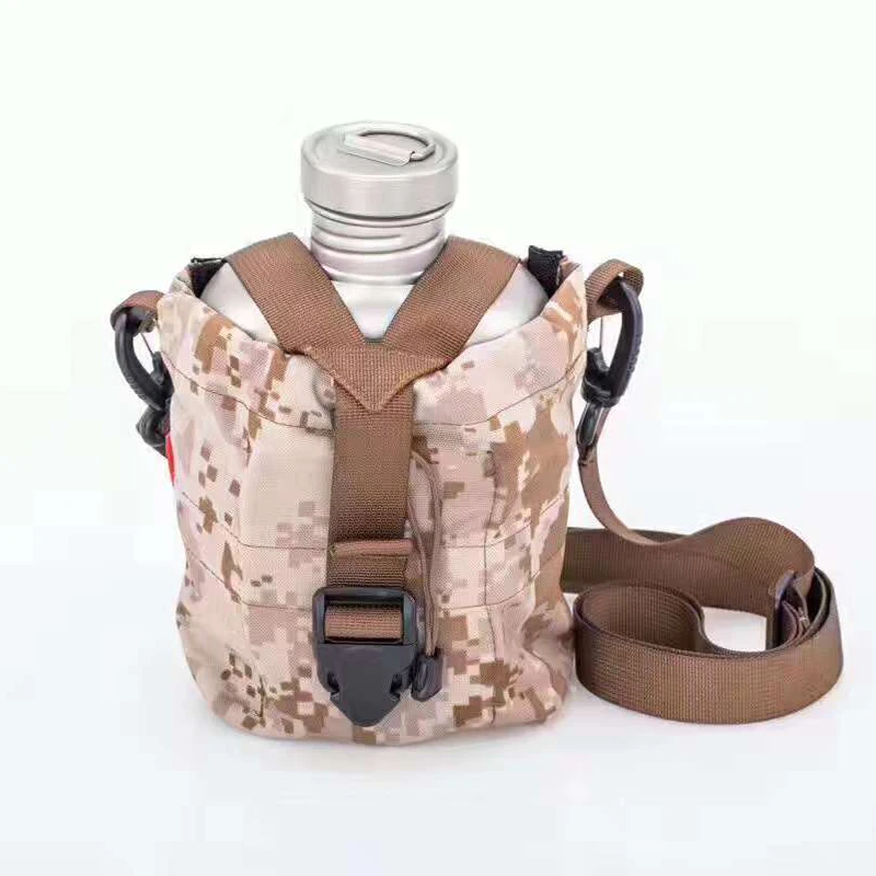 1100 ml + 700 ml Keith Militar conjunto botella de agua olla de titanio cantina taza acampar al aire libre de doble uso del agua botella ti3060