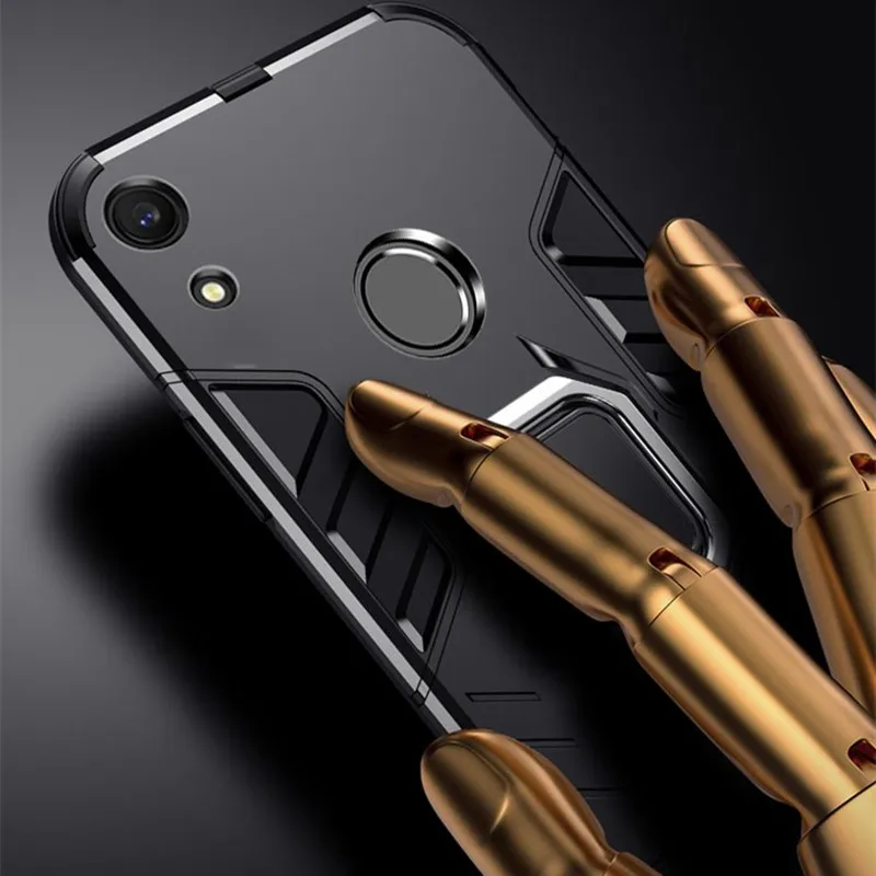 

Bracket Finger Ring Armor Shockproof Case for Huawei Honor 8A JAT-LX1 Coque For Huawei Honor 8A 8 A stand Cover Phone Bags
