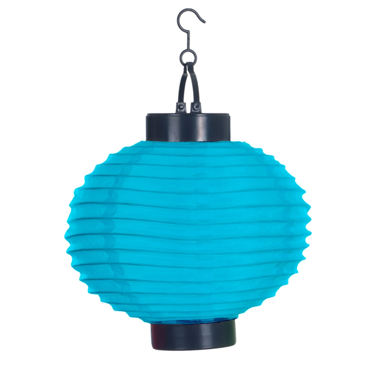 Pure Garden Outdoor Solar Chinese Lanterns - LED - Set of 4 - Blue (1)