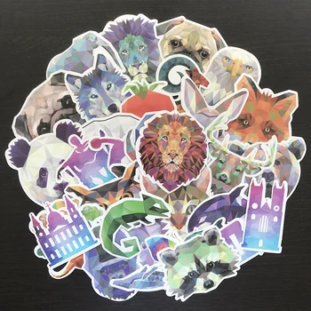 

AQK 35Pcs/lot Galaxy Color Animal Stickers Mixed Funny For Notebook Laptop Car Bicycles Backpack DIY Waterproof Sticker Decals