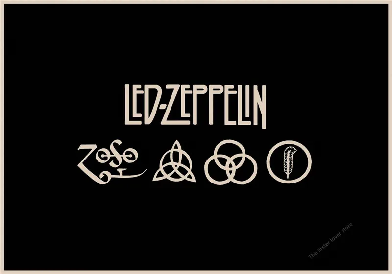 ВИНТАЖНЫЙ ПЛАКАТ Led Zeppelin крафт-бумага ретро-рок постер классический старый группа Ретро плакат часть 2 - Цвет: 1