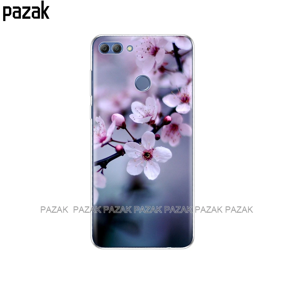 Силиконовый чехол для huawei P smart Enjoy 7 S, чехол из мягкого ТПУ на заднюю панель телефона 360, полностью защитный прозрачный чехол с принтом - Цвет: 61346