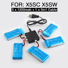 X5sw Радиоуправляемый Дрон 3.7 В 1200 мАч lipo Батарея для SYMA x5sc Радиоуправляемый квадрокоптер Батарея запасных Запчасти VS SYMA Drone