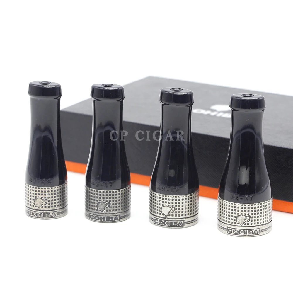COHIBA Gadgets Silver Gold Pure Copper Resin Cigar Pipe Holder 4 Sizes