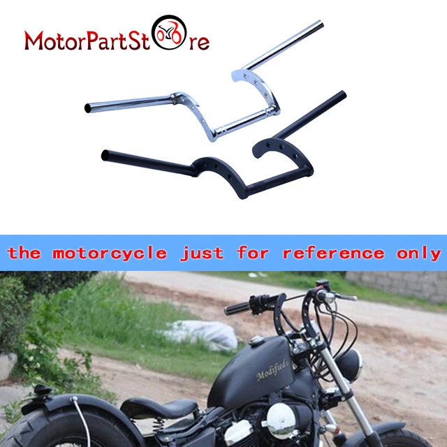 Motorcycle 7/8" 22MM Drag Handlebars Z Bars For Yamaha VStar 400 650
