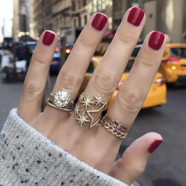 Latest fashion Classic anillos Cheap Price cz band for Women Clear White Zircon Clean Metal Layer Minimal Wedding Band ring