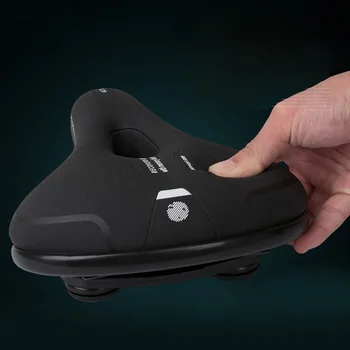 

Hot Sale Comfort Mountain Road Bicycle Leather Saddle Cycling Seat MTB Bike Accessories Thicken Wide Big Soft Cushion Women Men