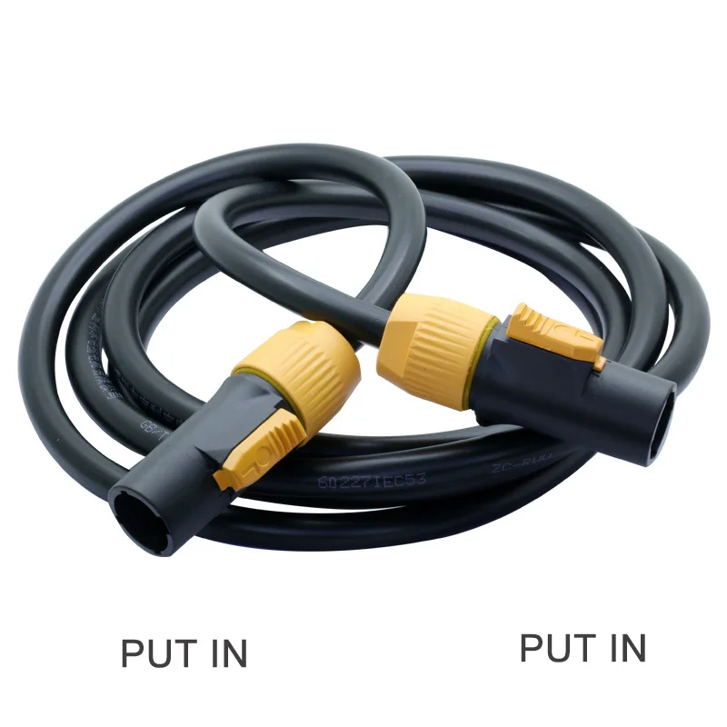 OUTIN 20A Aviation Plug Waterproof Powercon Cable LED Large Screen Powercon 250V 20A AC Powrer Plug Speakon Cable 1.5M Length (4)