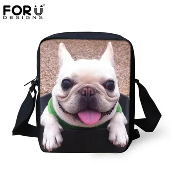 

French Bulldog Printing School Bags Baby Lovely Schoolbags Children School Daypack Shoulder Trunk Bags Kids Funny Small Book Bag