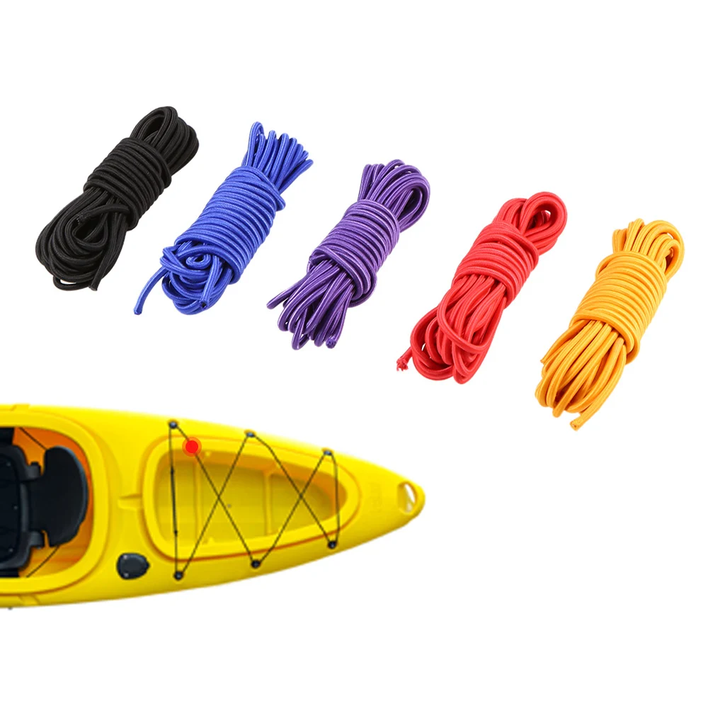 5 м 4 мм/5 мм каяк Эластичный банджи трос веревка гребные лодки шнурки поводок весло эластичный поводок Детская безопасность Банджи шнур