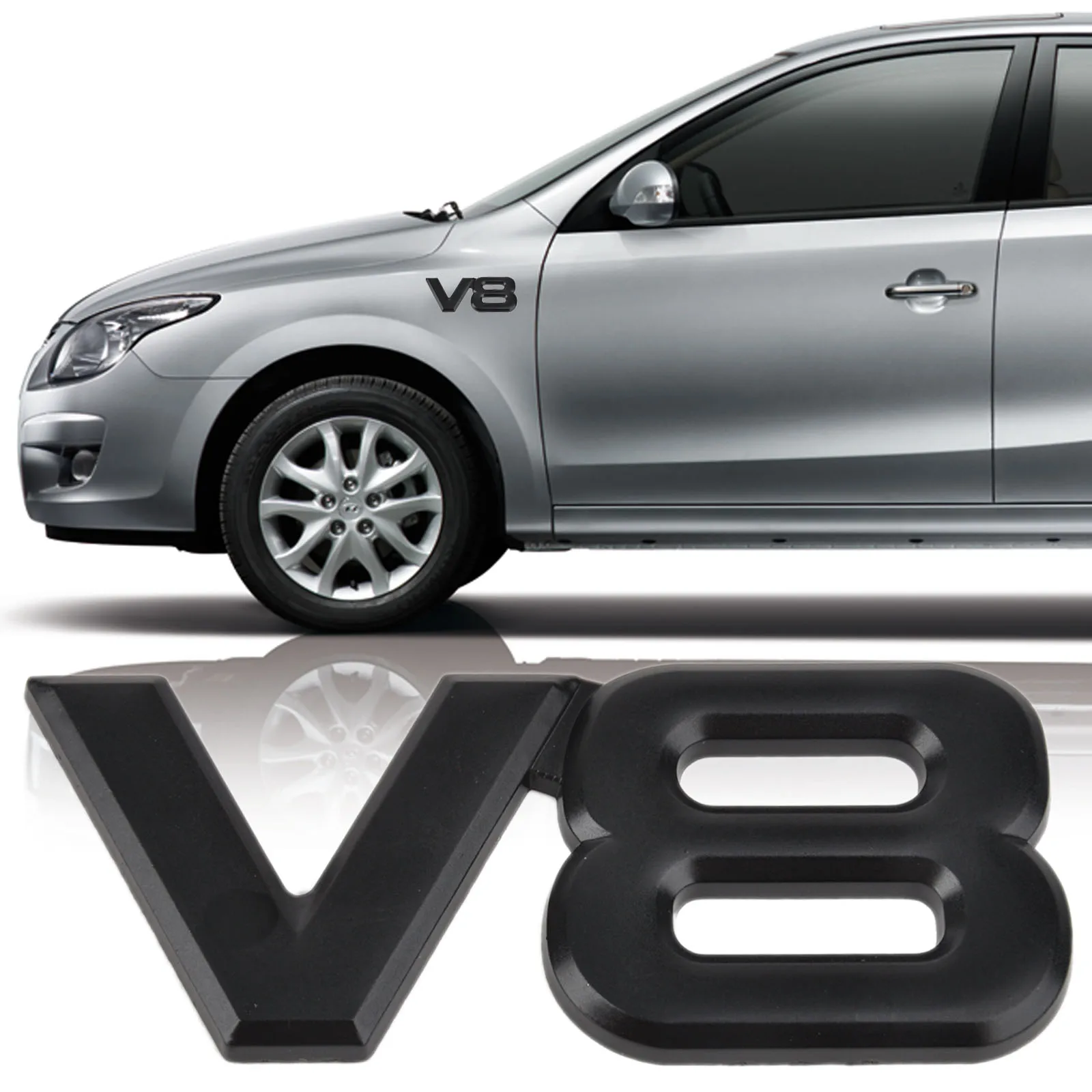 1 шт Новый 3D металла V8 логотип эмблема черный знак боковая сторона кузова деколи украшение для Toyota BMW внешняя отделка автомобиля