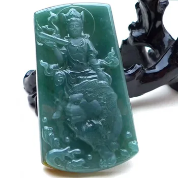 

Emerald A goods Good kind of delicate blue water Manjushri pendant ep2907#