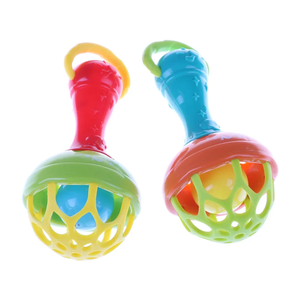 1pc 14*7 cm Plastic Rattles Develop Baby Intelligence Grasping Gums