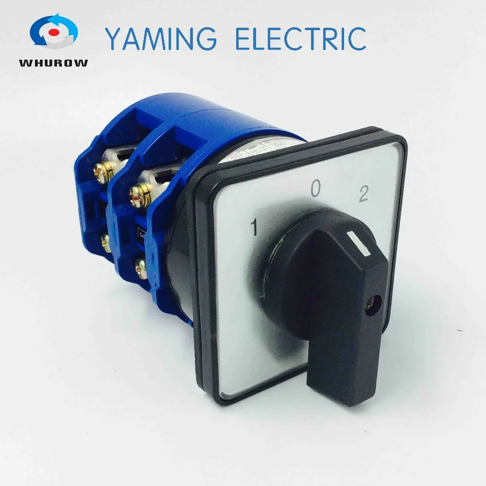 LW26 series 160A 2 phase 3 position rotary switch on off on changeover