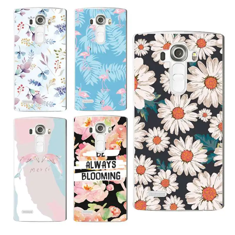 

Flamingo Soft Clear TPU Phone Case For LG G3 G4 G5 V10 K3 K4 K5 K8 K10 K3 2017 Free Shipping Fish Silicone Blooming Flora Cover