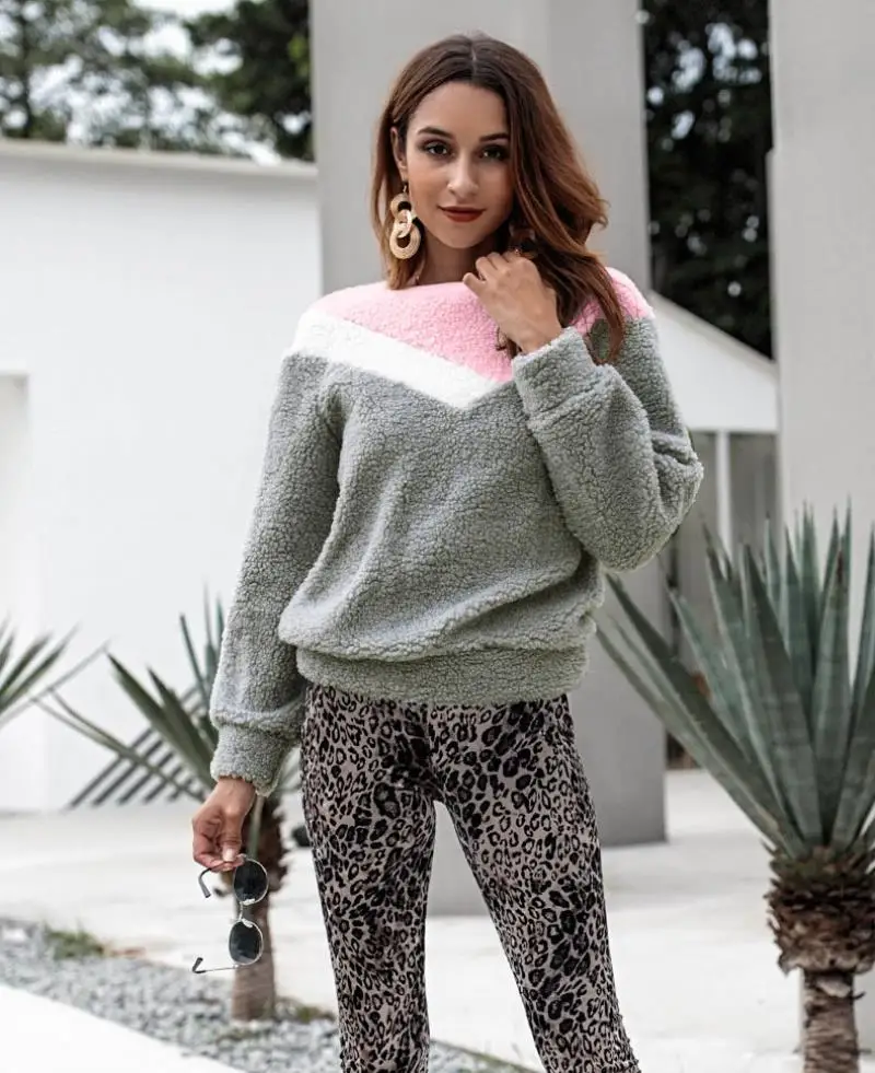 Women's New Long Sleeve O-Neck Coat Women's Velvet Sweatshirt Casual Outerwear Vestidos TO Keep Warm
